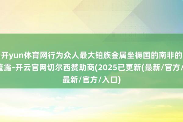开yun体育网行为众人最大铂族金属坐褥国的南非的数据流露-开云官网切尔西赞助商(2025已更新(最新/官方/入口)