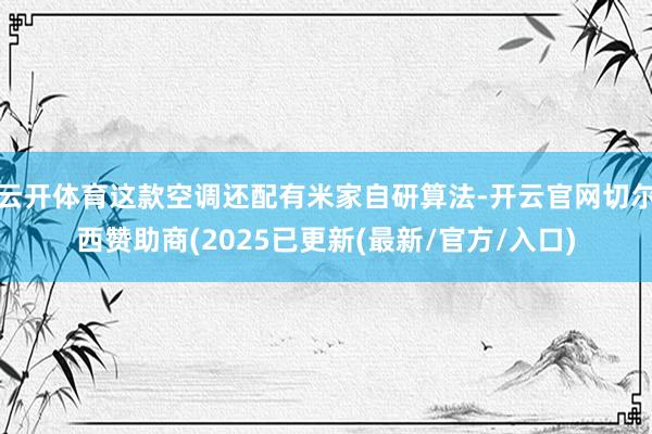 云开体育这款空调还配有米家自研算法-开云官网切尔西赞助商(2025已更新(最新/官方/入口)