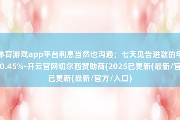 体育游戏app平台利息当然也沟通；七天见告进款的年化利率是0.45%-开云官网切尔西赞助商(2025已更新(最新/官方/入口)