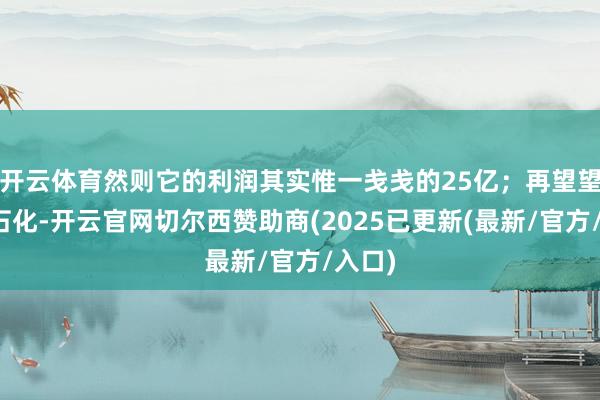 开云体育然则它的利润其实惟一戋戋的25亿;再望望中国石化-开云官网切尔西赞助商(2025已更新(最新/官方/入口)