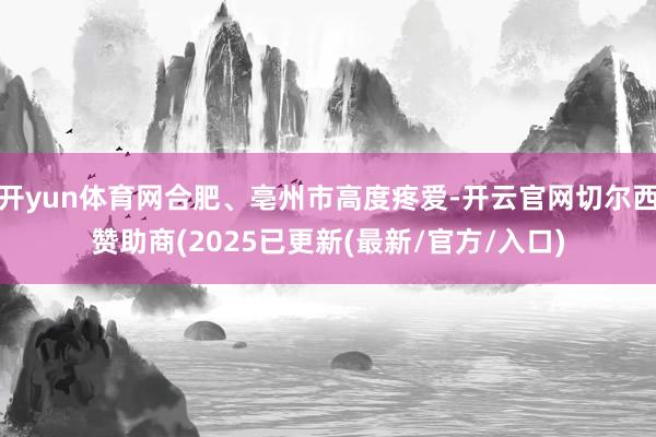 开yun体育网合肥、亳州市高度疼爱-开云官网切尔西赞助商(2025已更新(最新/官方/入口)