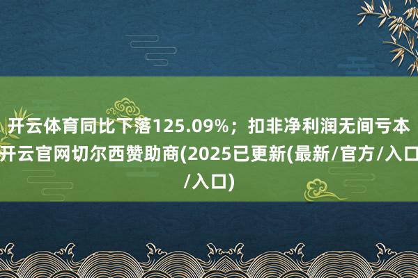 开云体育同比下落125.09%;扣非净利润无间亏本-开云官网切尔西赞助商(2025已更新(最新/官方/入口)