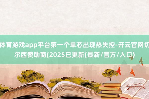 体育游戏app平台第一个单芯出现热失控-开云官网切尔西赞助商(2025已更新(最新/官方/入口)