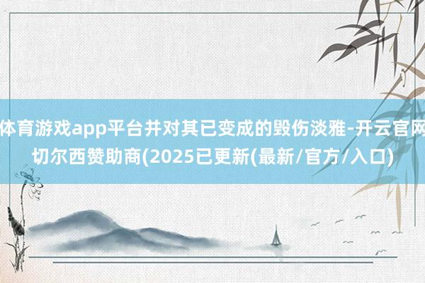 体育游戏app平台并对其已变成的毁伤淡雅-开云官网切尔西赞助商(2025已更新(最新/官方/入口)