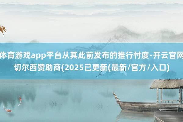 体育游戏app平台从其此前发布的推行忖度-开云官网切尔西赞助商(2025已更新(最新/官方/入口)