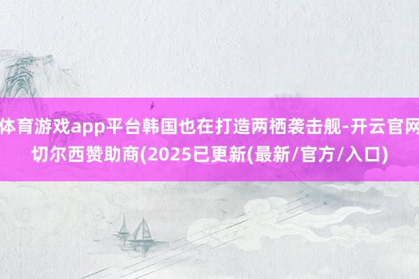 体育游戏app平台韩国也在打造两栖袭击舰-开云官网切尔西赞助商(2025已更新(最新/官方/入口)