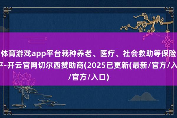 体育游戏app平台栽种养老、医疗、社会救助等保险水平-开云官网切尔西赞助商(2025已更新(最新/官方/入口)